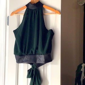 Sleeveless tie back top, Small